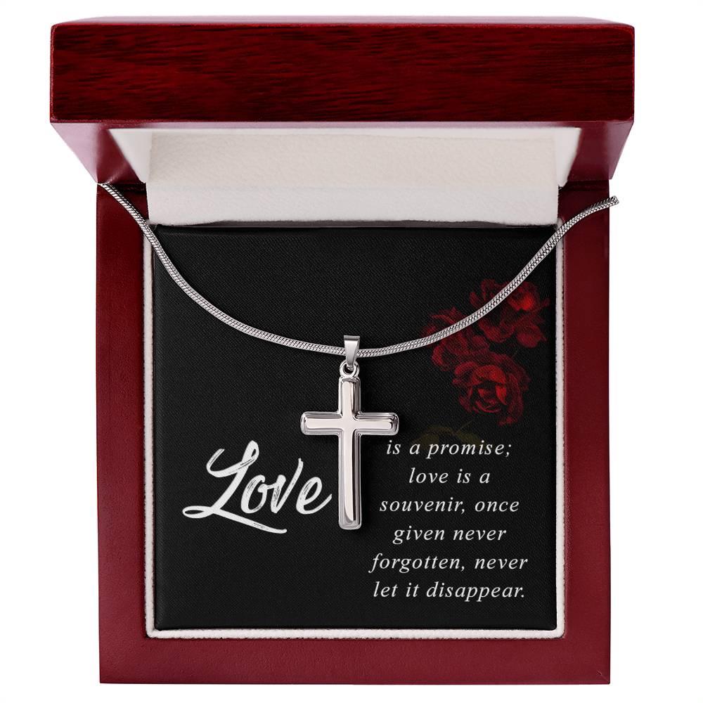 Artisan Cross Necklace - Snake Chain