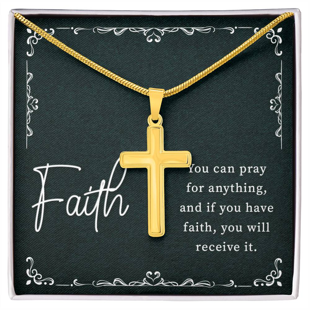 Artisan Cross Necklace - Snake Chain