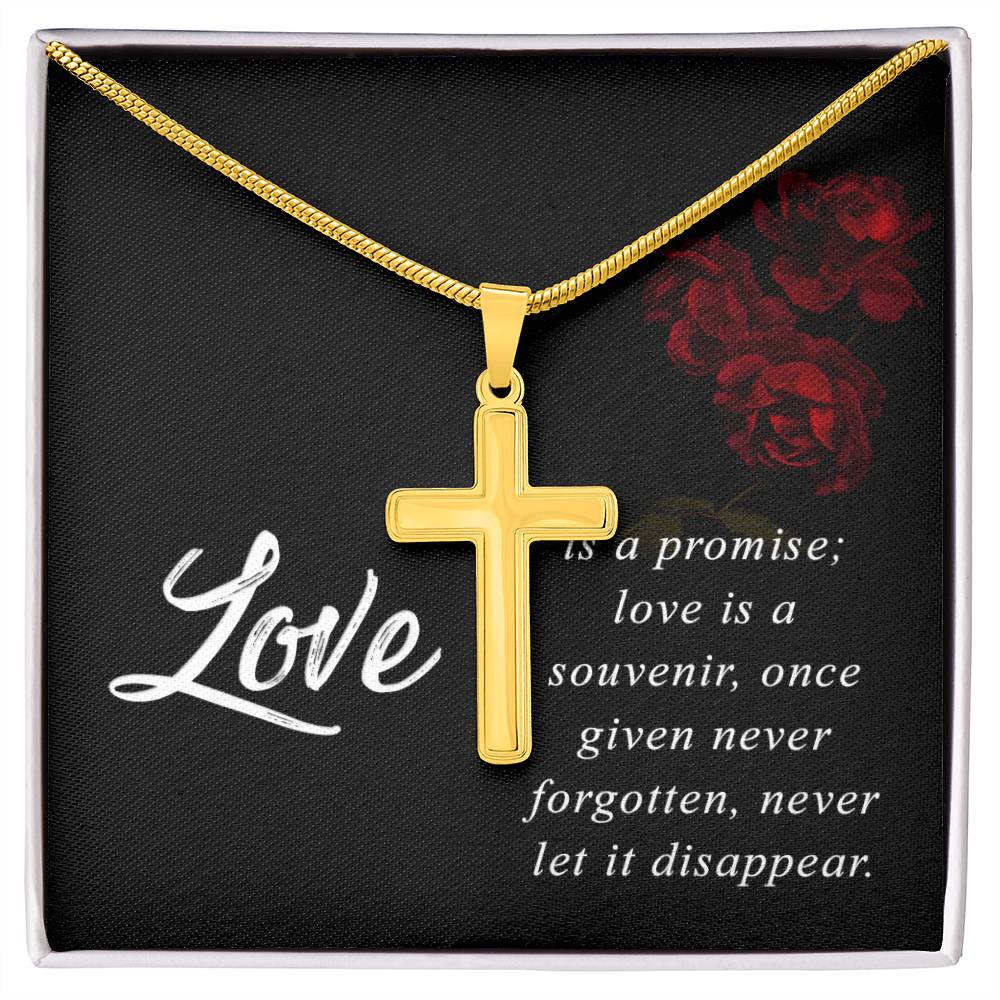 Artisan Cross Necklace - Snake Chain