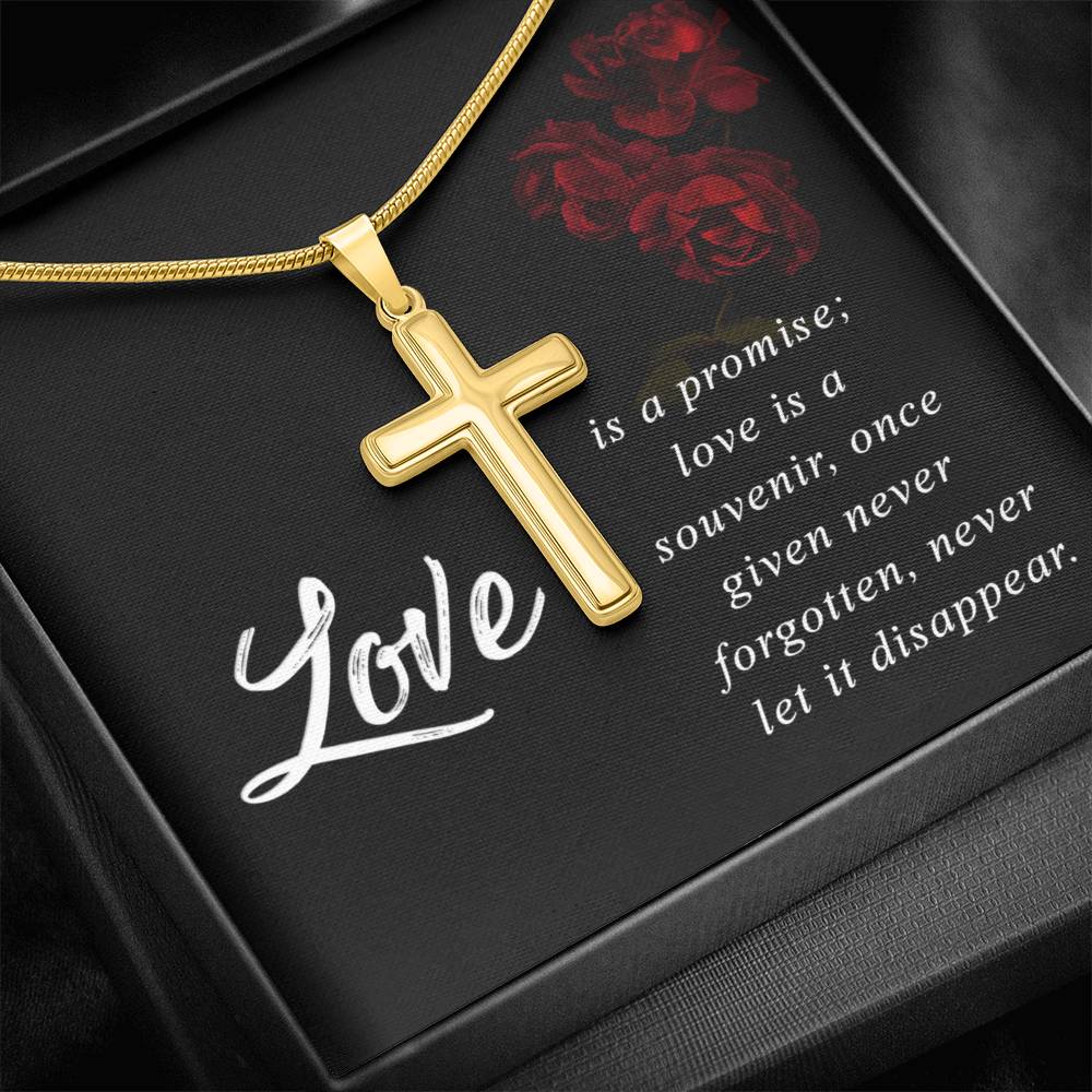 Artisan Cross Necklace - Snake Chain