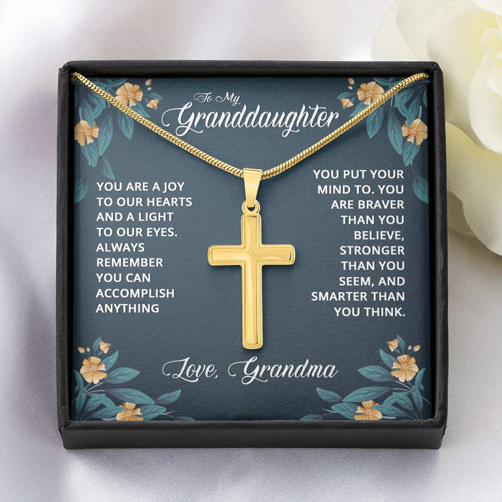 Artisan Cross Necklace - Snake Chain