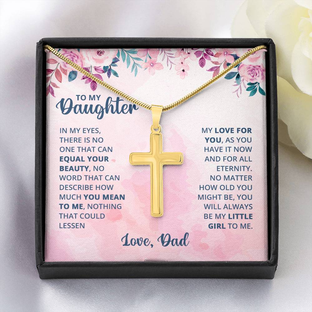 Artisan Cross Necklace - Snake Chain