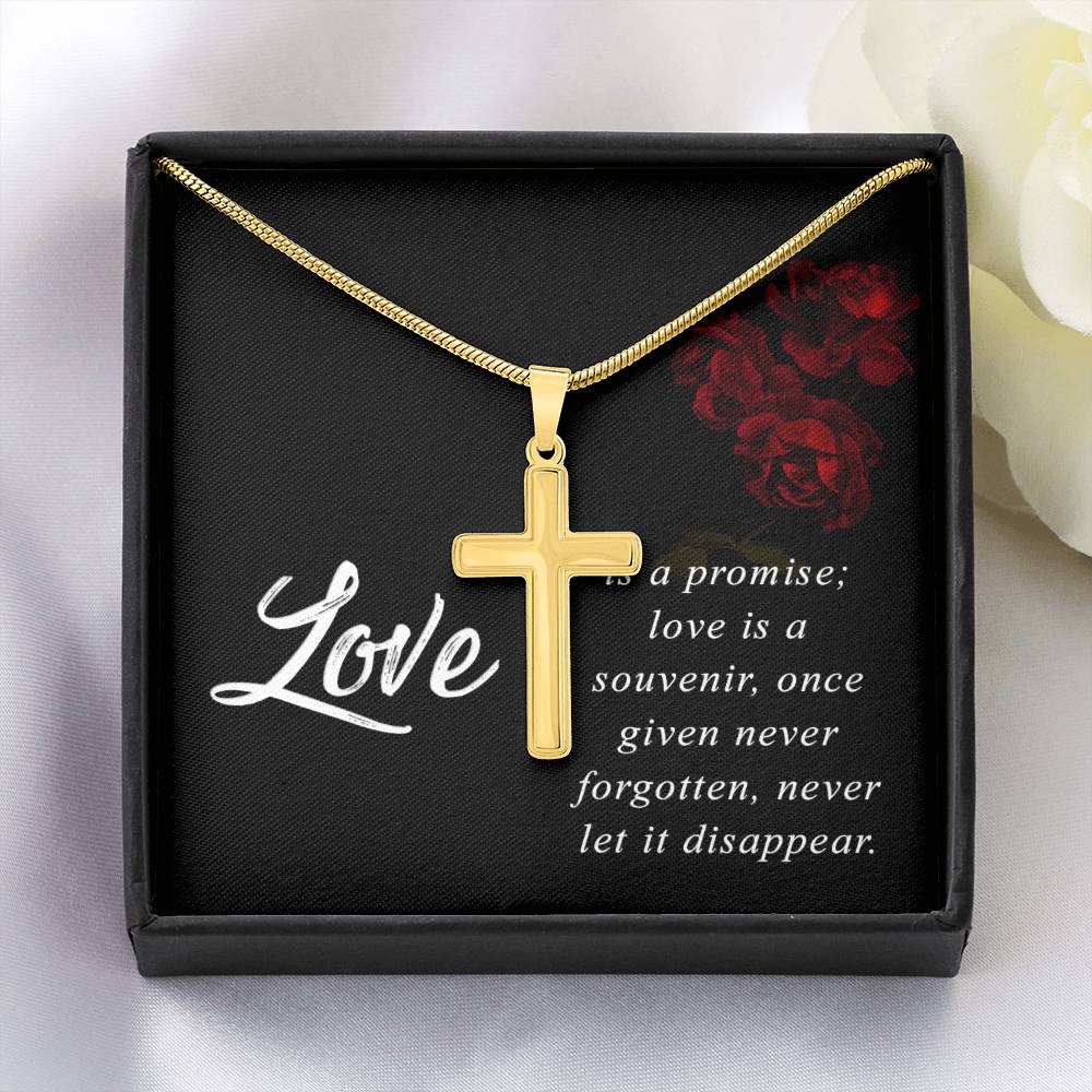 Artisan Cross Necklace - Snake Chain