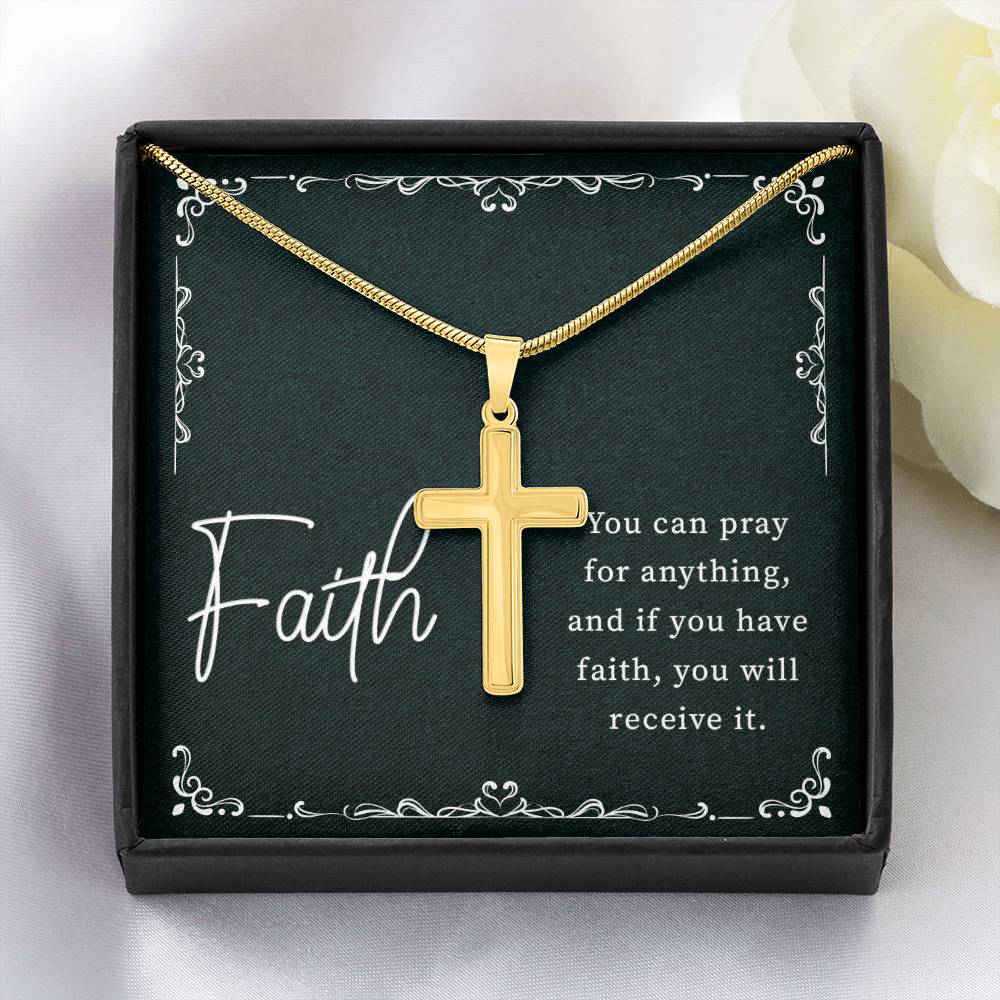 Artisan Cross Necklace - Snake Chain