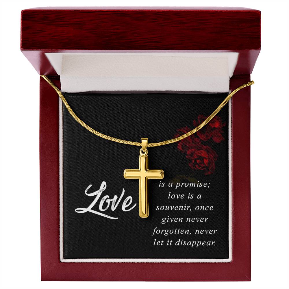 Artisan Cross Necklace - Snake Chain
