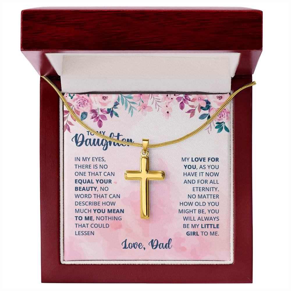 Artisan Cross Necklace - Snake Chain