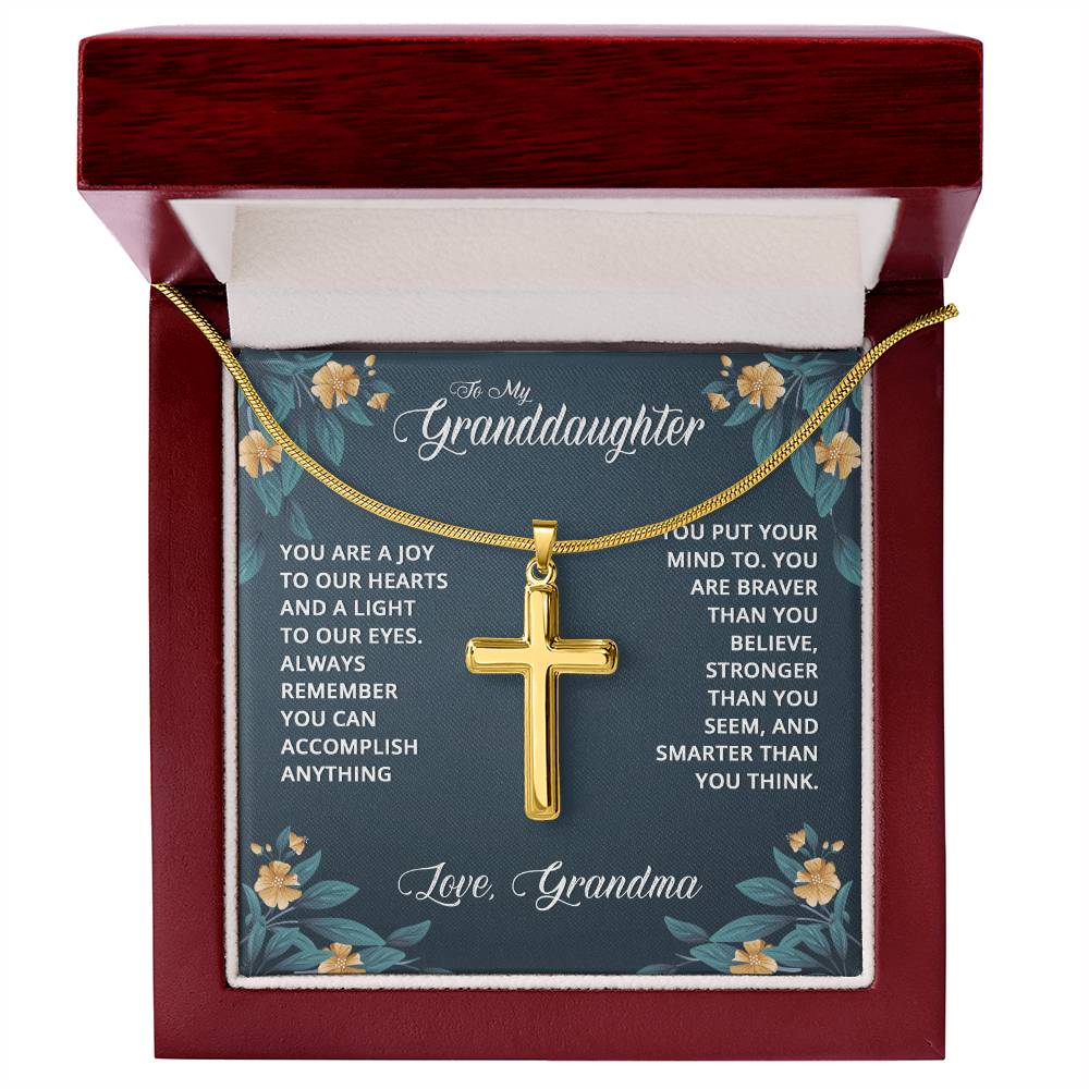 Artisan Cross Necklace - Snake Chain