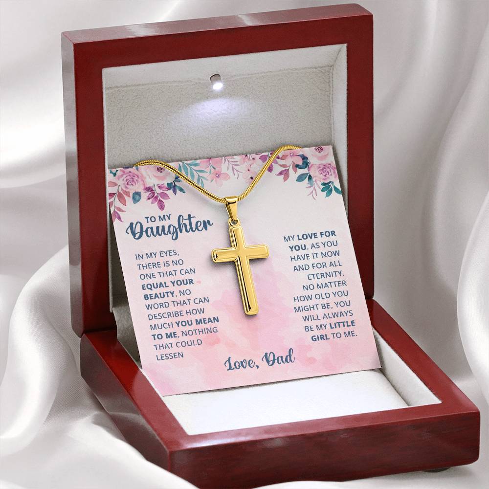 Artisan Cross Necklace - Snake Chain