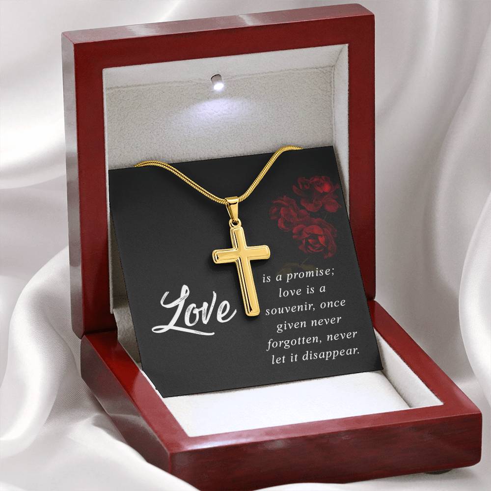 Artisan Cross Necklace - Snake Chain