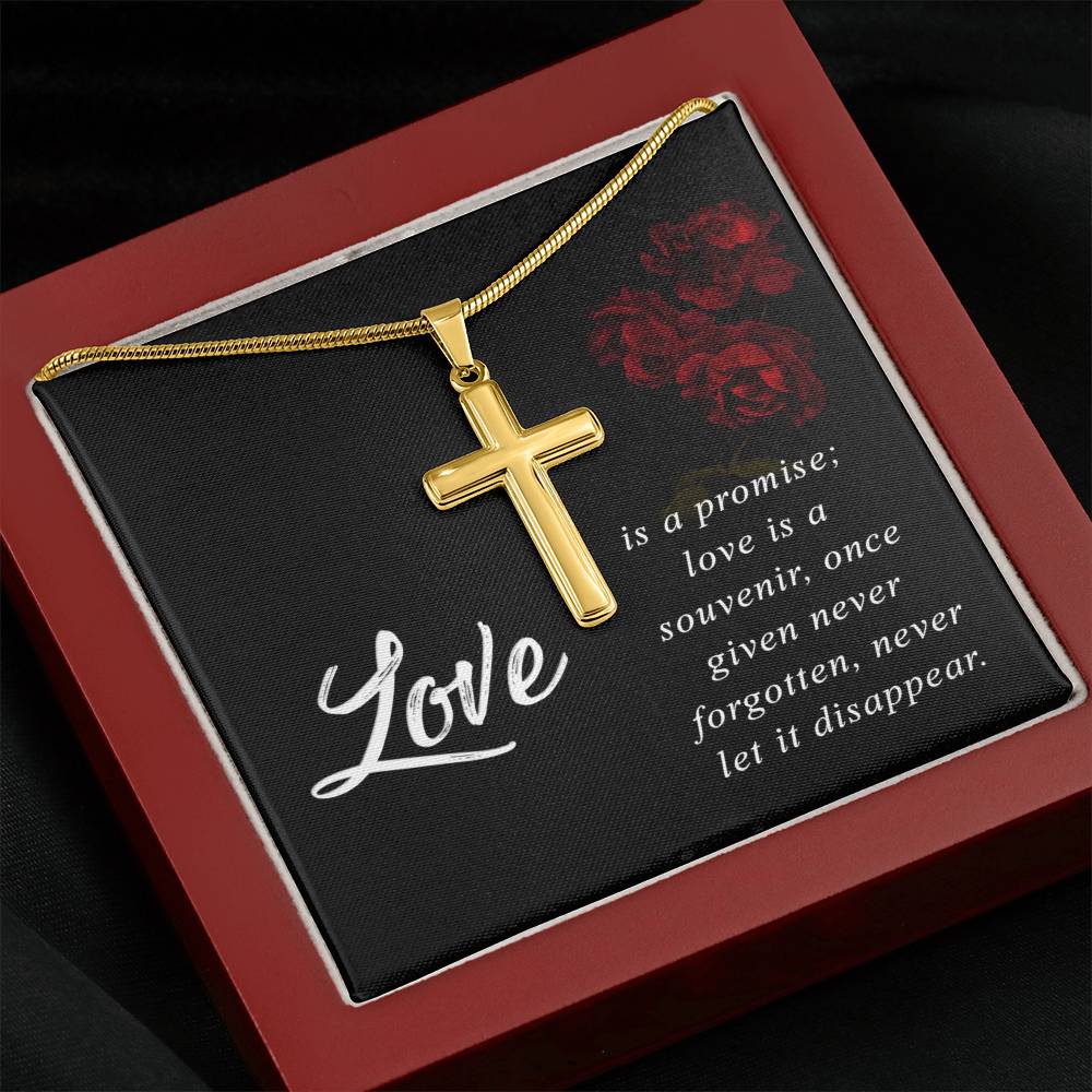 Artisan Cross Necklace - Snake Chain