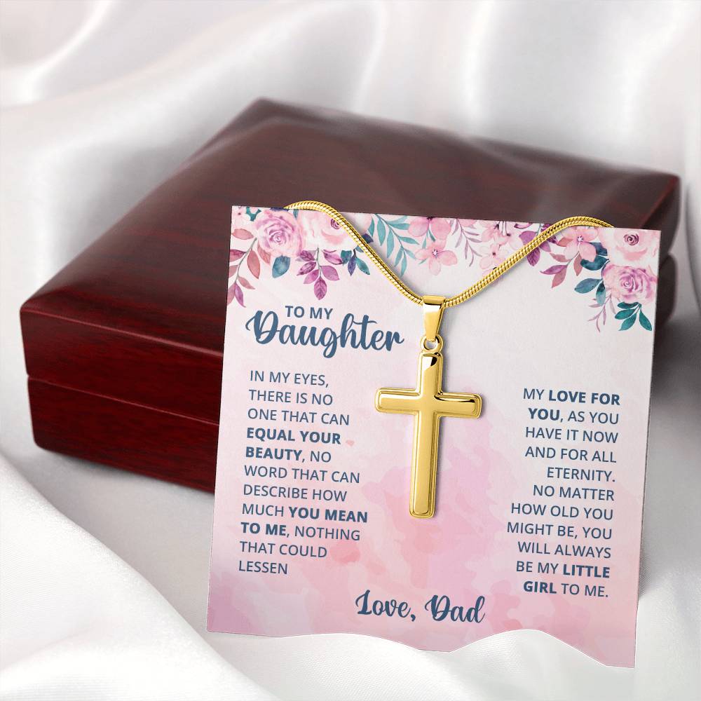 Artisan Cross Necklace - Snake Chain