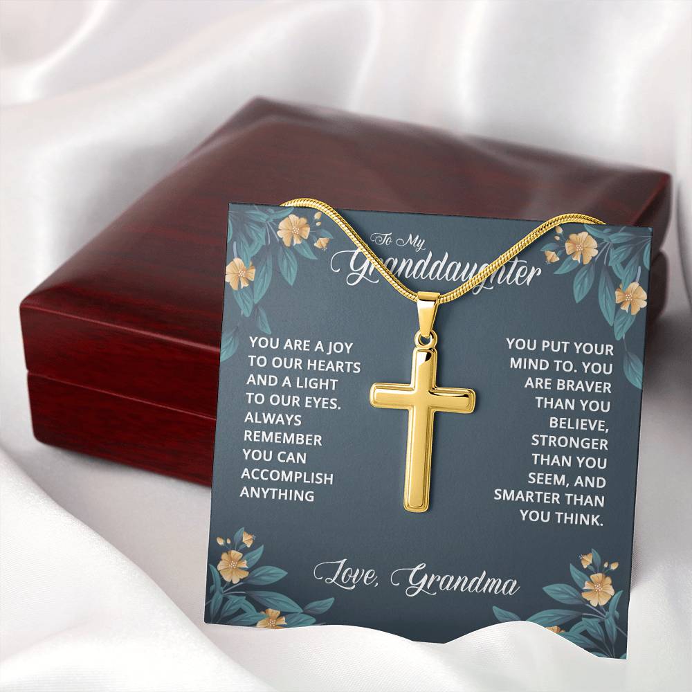 Artisan Cross Necklace - Snake Chain