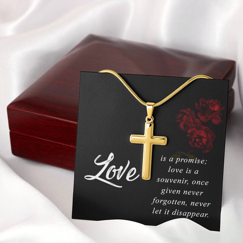 Artisan Cross Necklace - Snake Chain