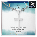 Personalized Cross Necklace - Snake Chain