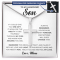 Personalized Cross Necklace - Snake Chain