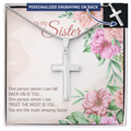 Personalized Cross Necklace - Snake Chain