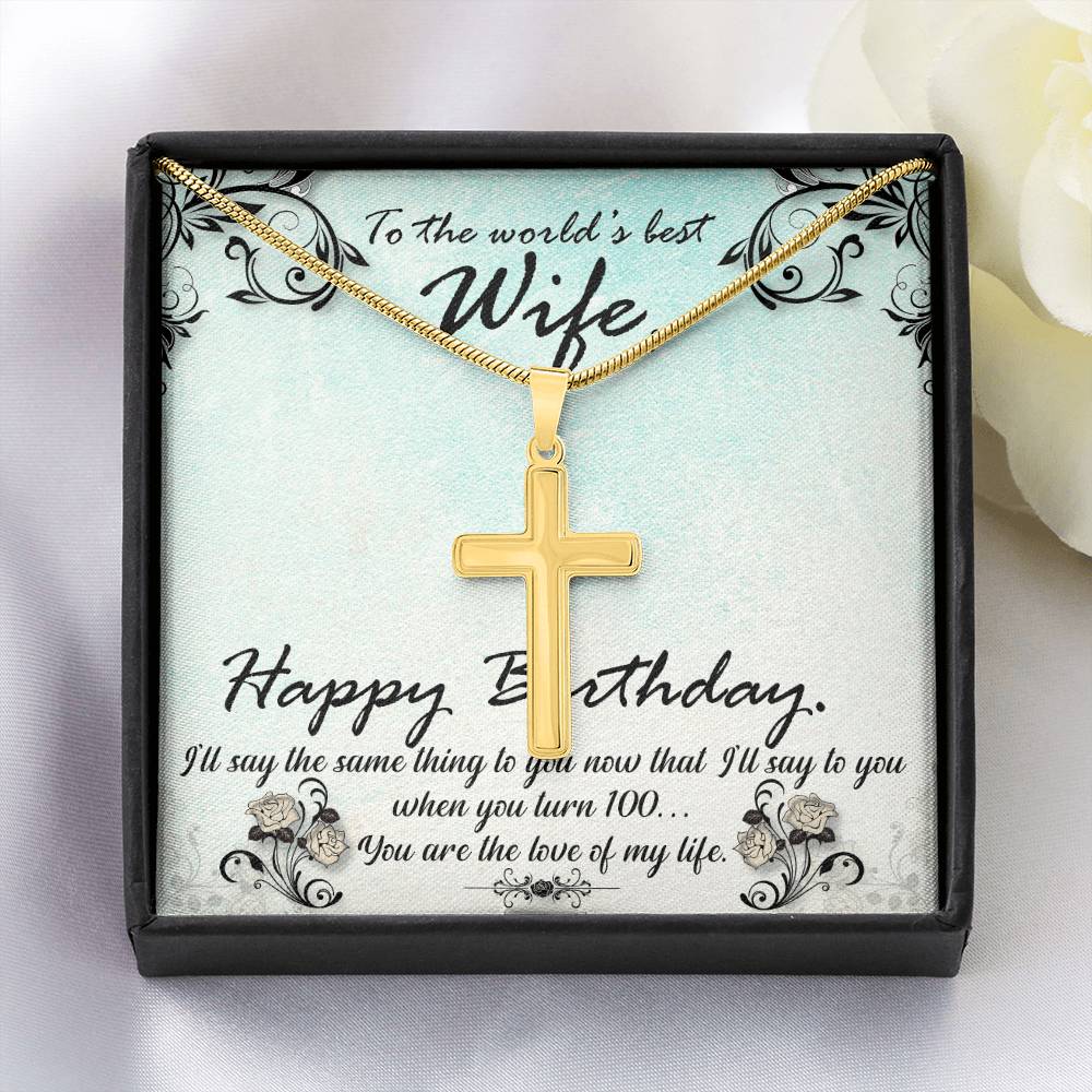 Personalized Cross Necklace - Snake Chain