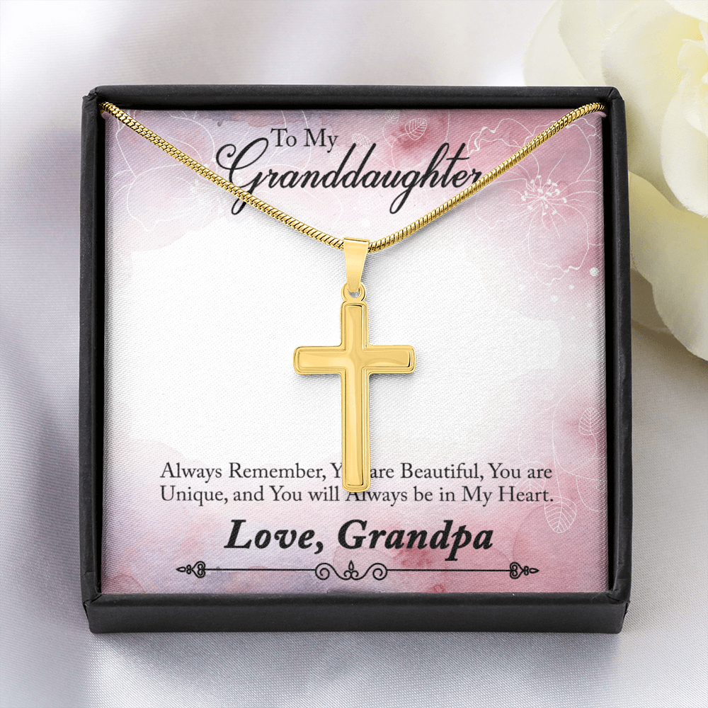 Personalized Cross Necklace - Snake Chain