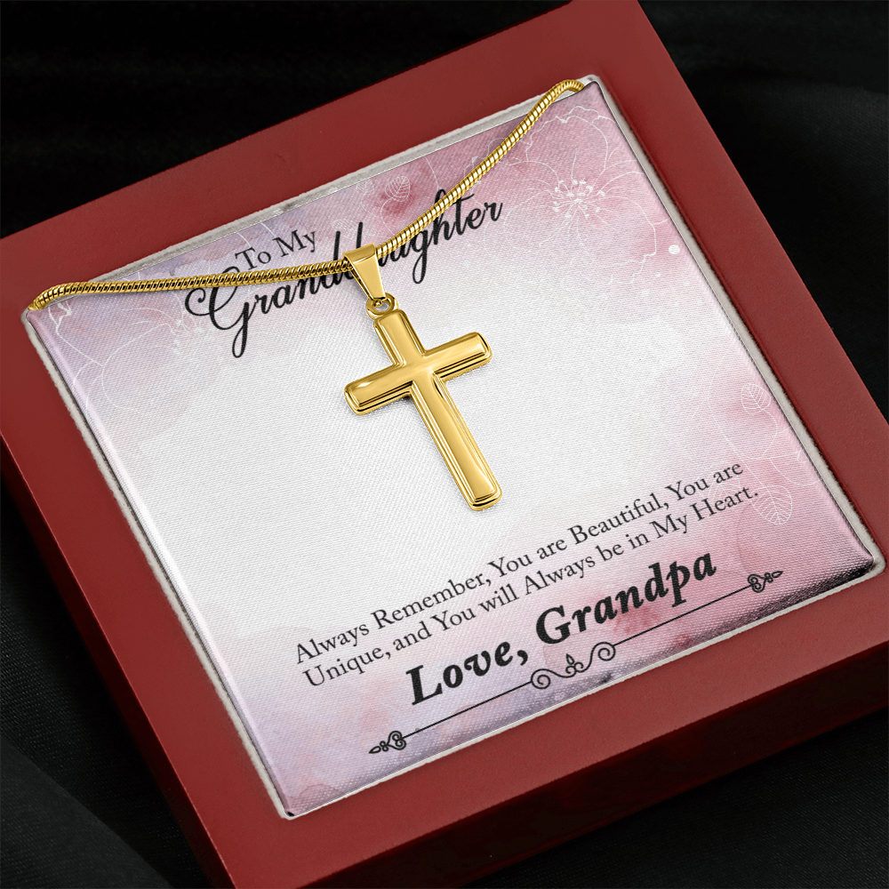 Personalized Cross Necklace - Snake Chain
