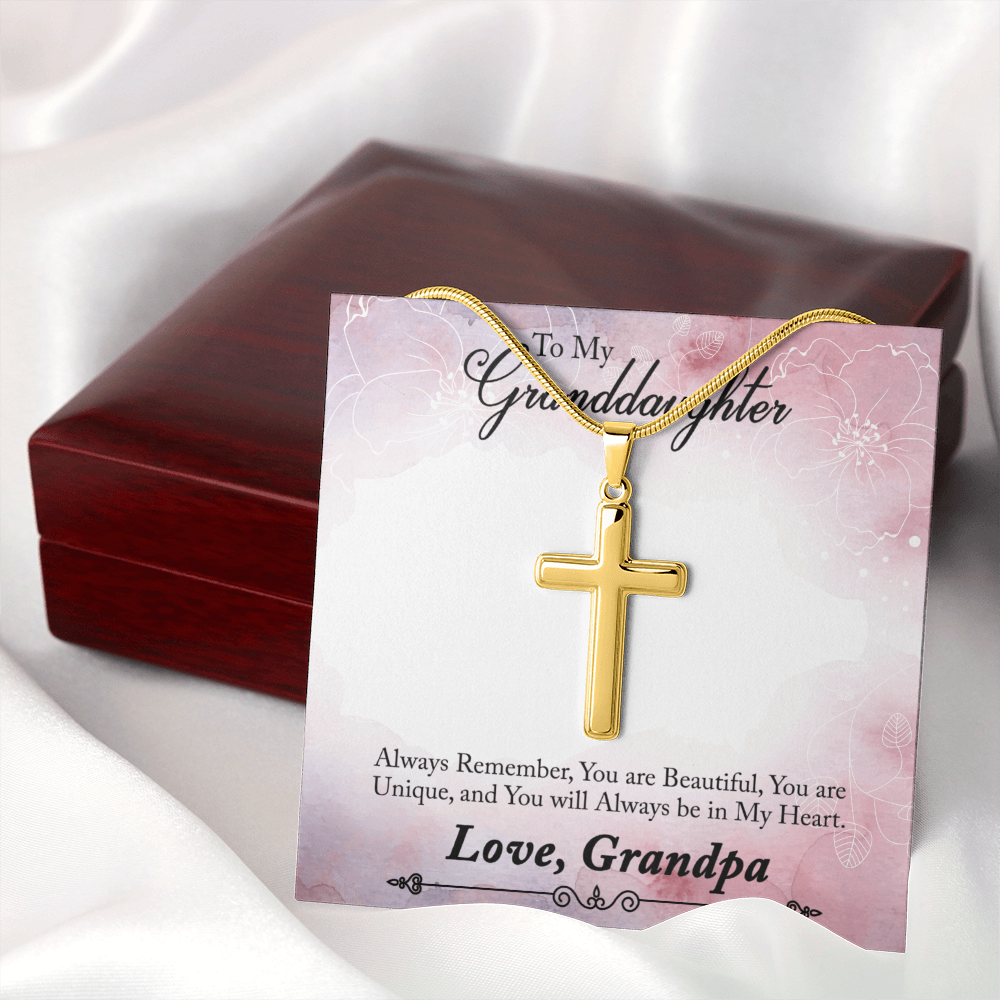 Personalized Cross Necklace - Snake Chain