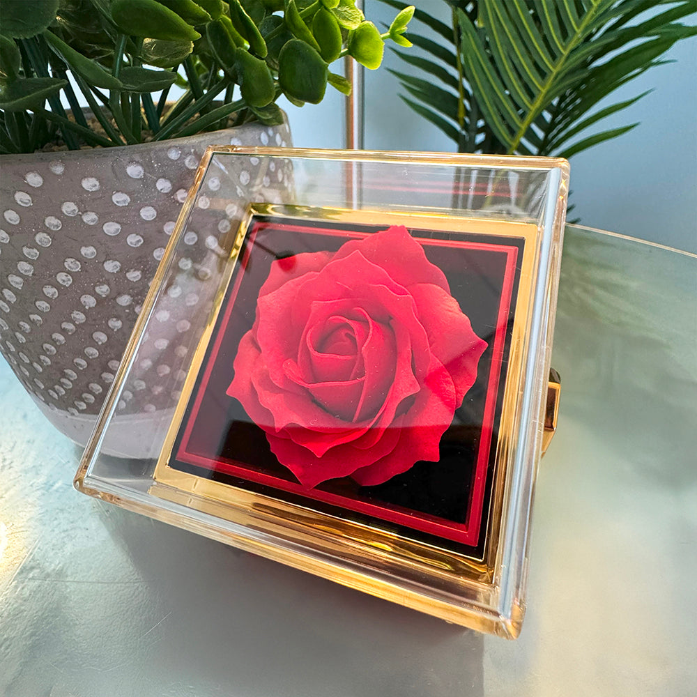 To My Beautiful Wife Forever Love - Rotating Rose Gift Box