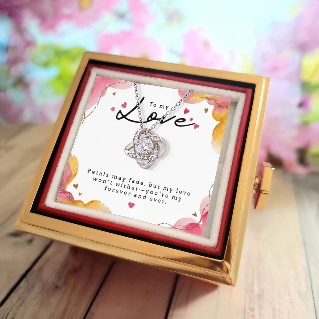 Love Knot - Rotating Rose Gift Box