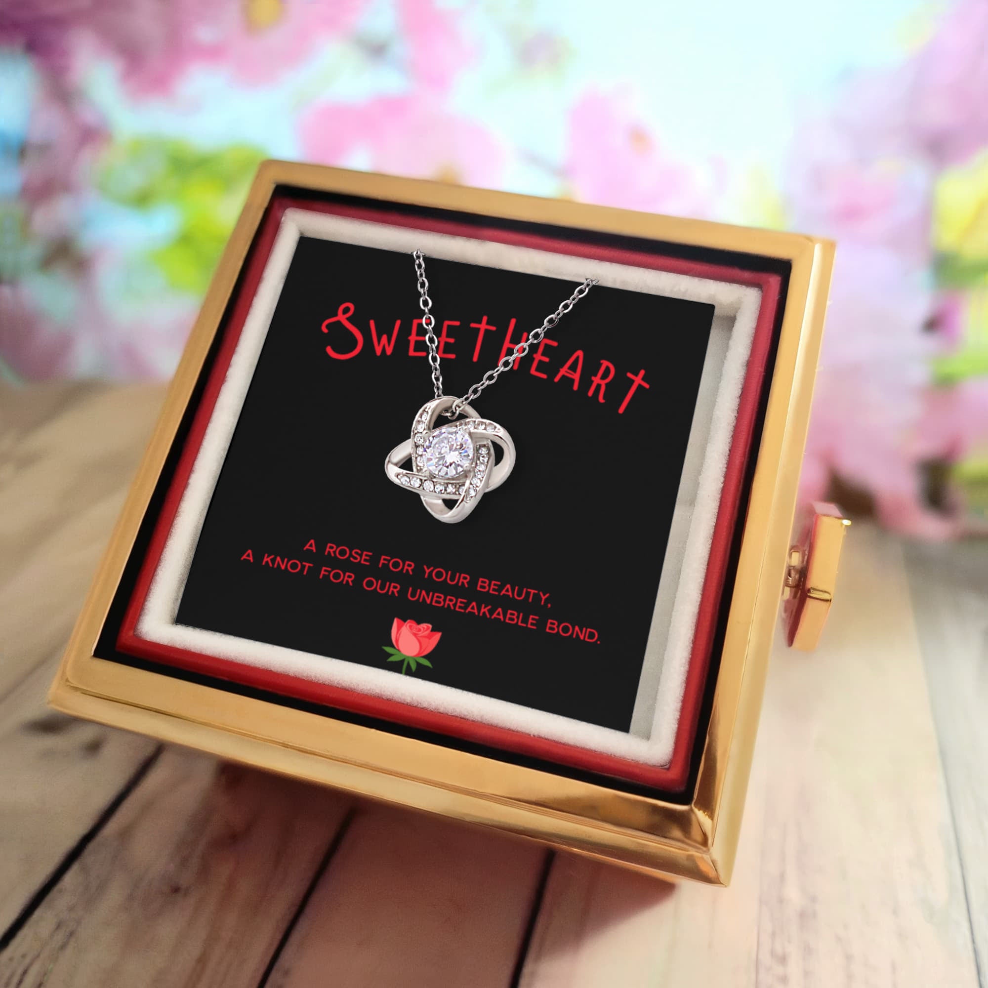 Love Knot - Rotating Rose Gift Box