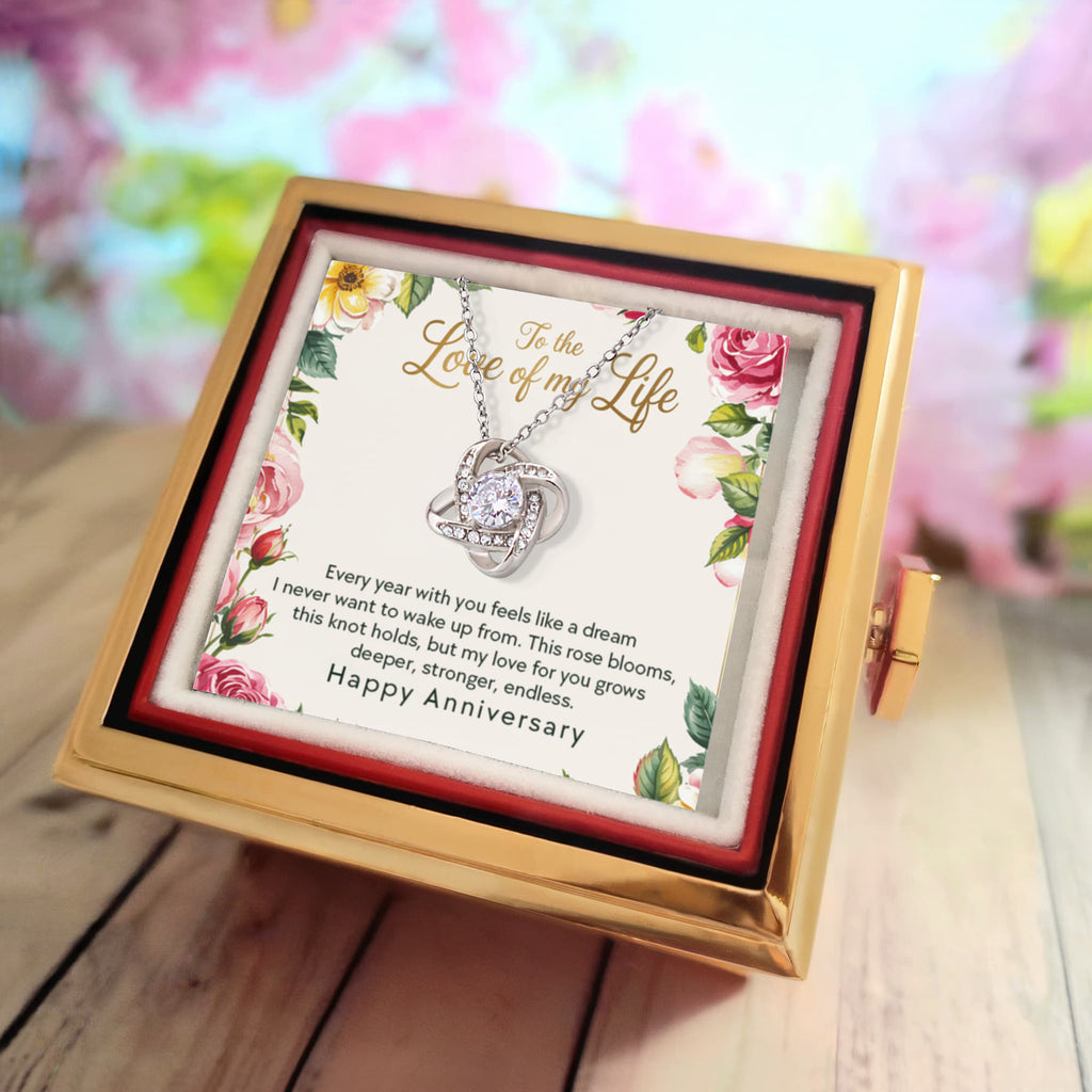 Love Knot - Rotating Rose Gift Box