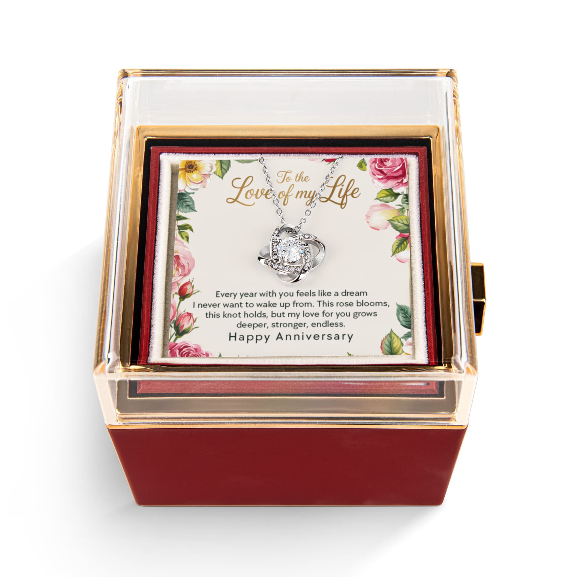 Love Knot - Rotating Rose Gift Box