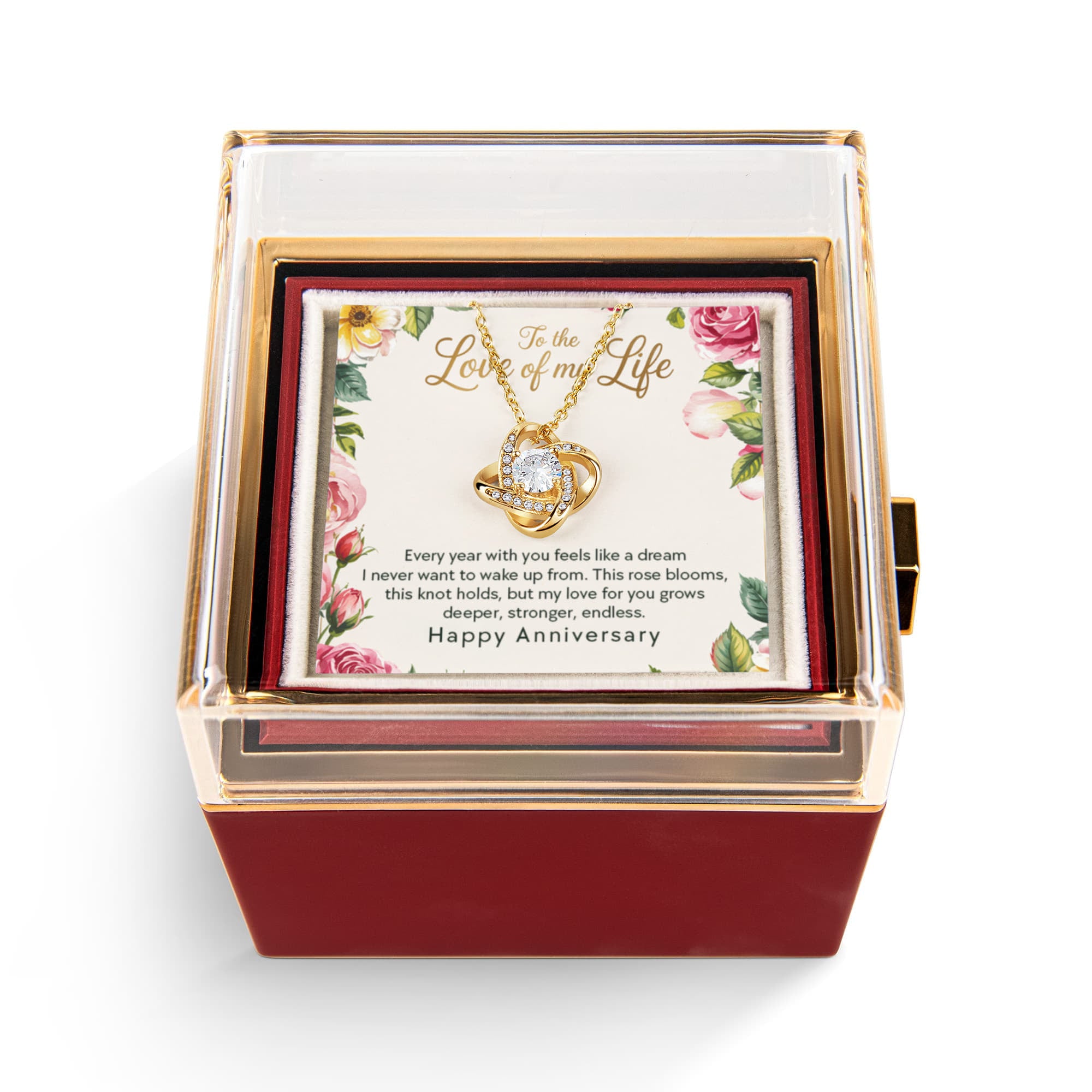Love Knot - Rotating Rose Gift Box