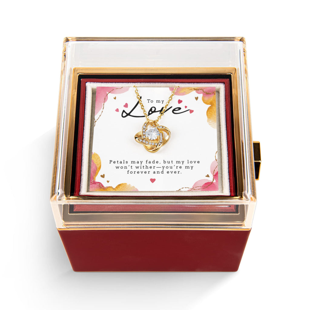 Love Knot - Rotating Rose Gift Box