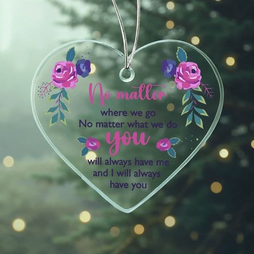 Acrylic Heart Ornament Keepsake Gift
