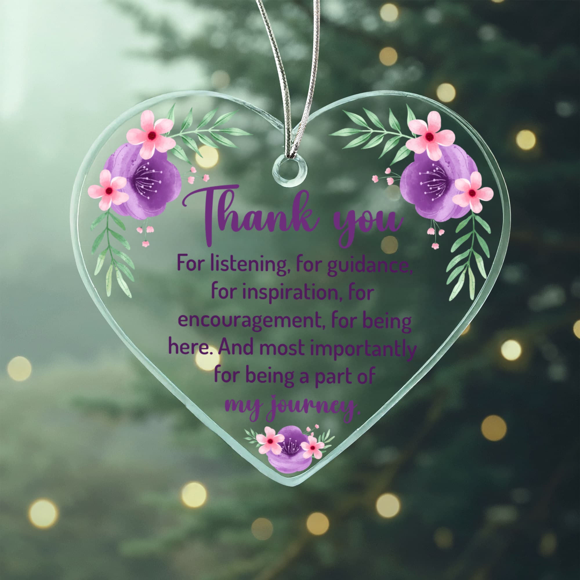 Acrylic Heart Ornament Keepsake Gift