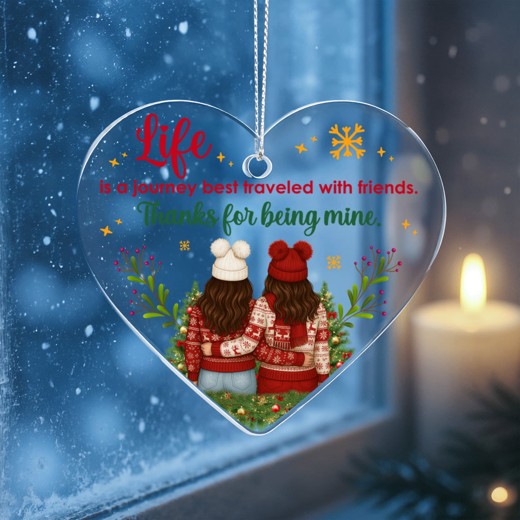 Acrylic Heart Ornament Keepsake Gift
