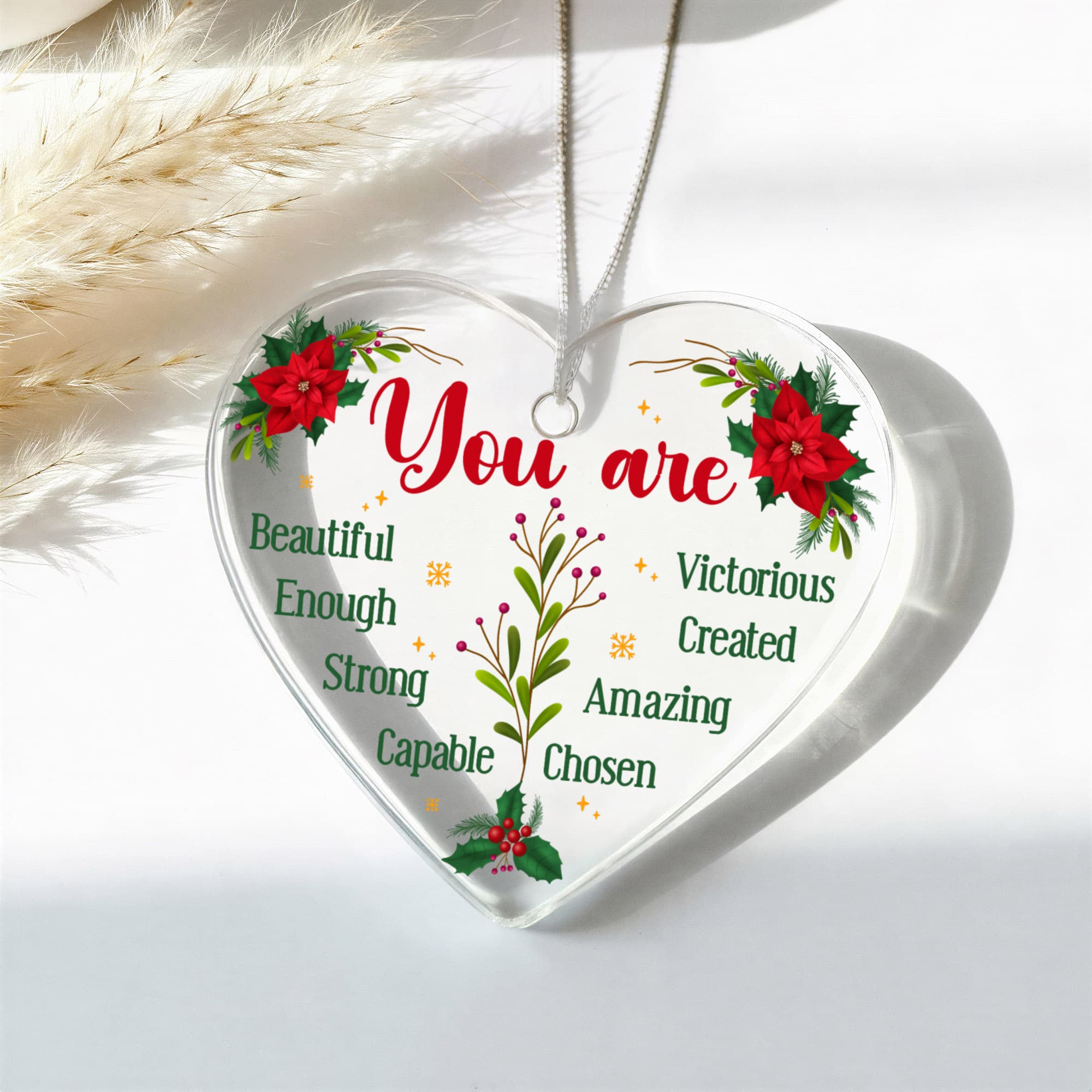 Acrylic Heart Ornament Keepsake Gift