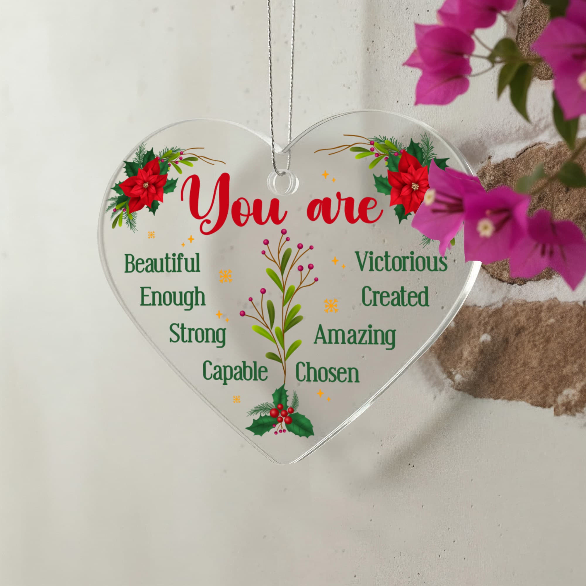 Acrylic Heart Ornament Keepsake Gift