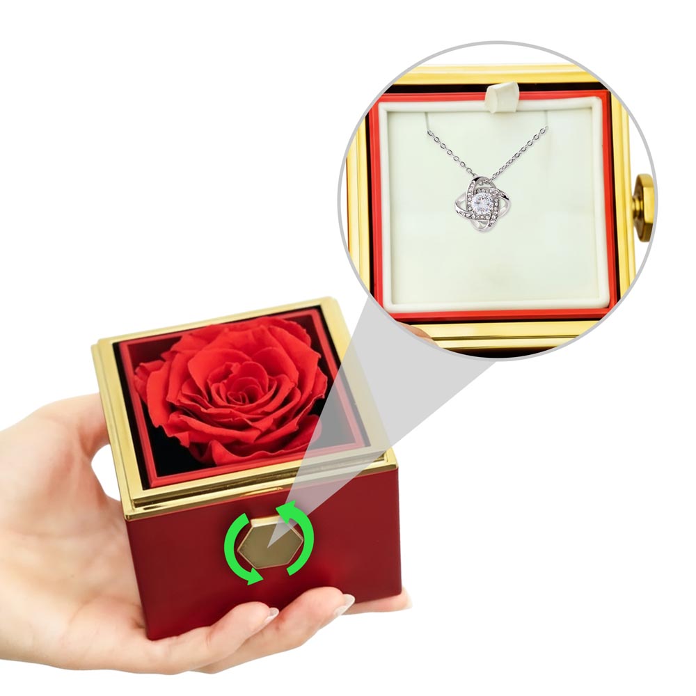 Love Knot - Rotating Rose Gift Box