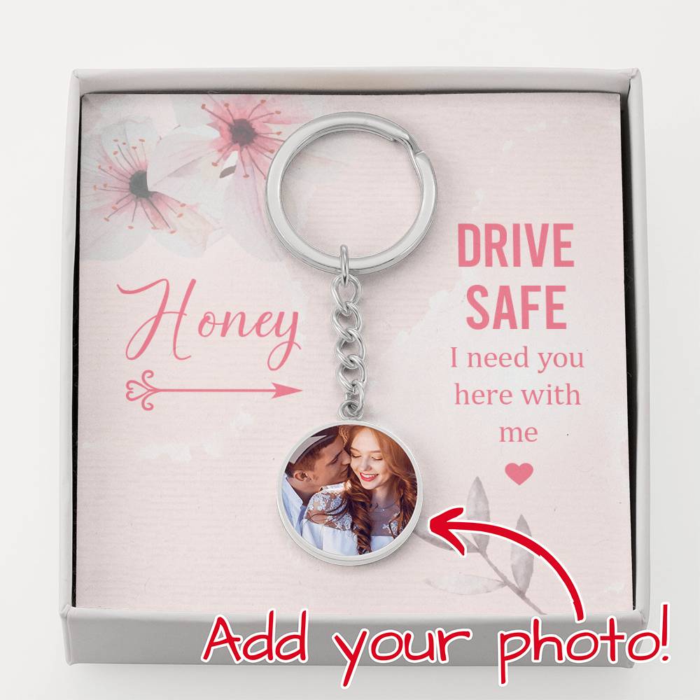 Personalised Photo Circle Keychain