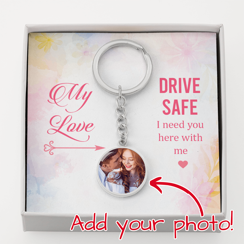 Personalised Photo Circle Keychain