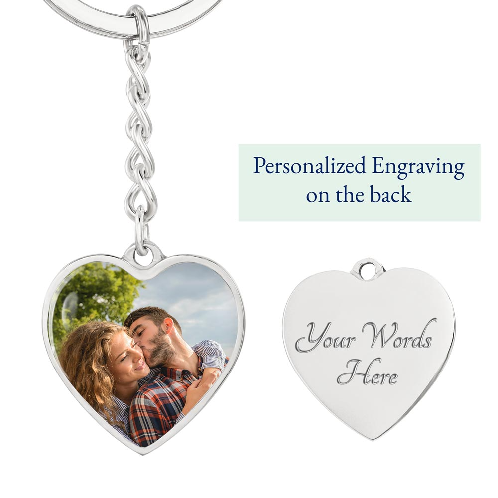 Buyer Upload Graphic Heart Keychain
