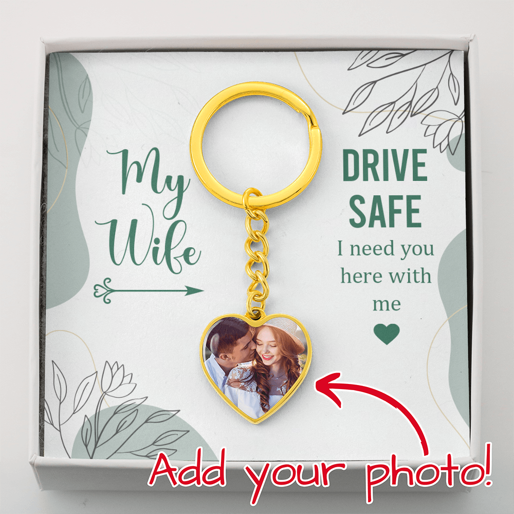 Personalised Photo Heart Keychain