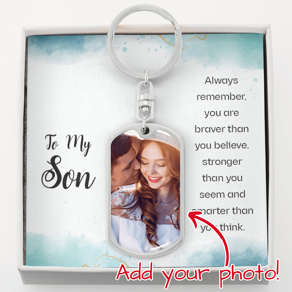 Buyer Upload Graphic Dog Tag Keychain