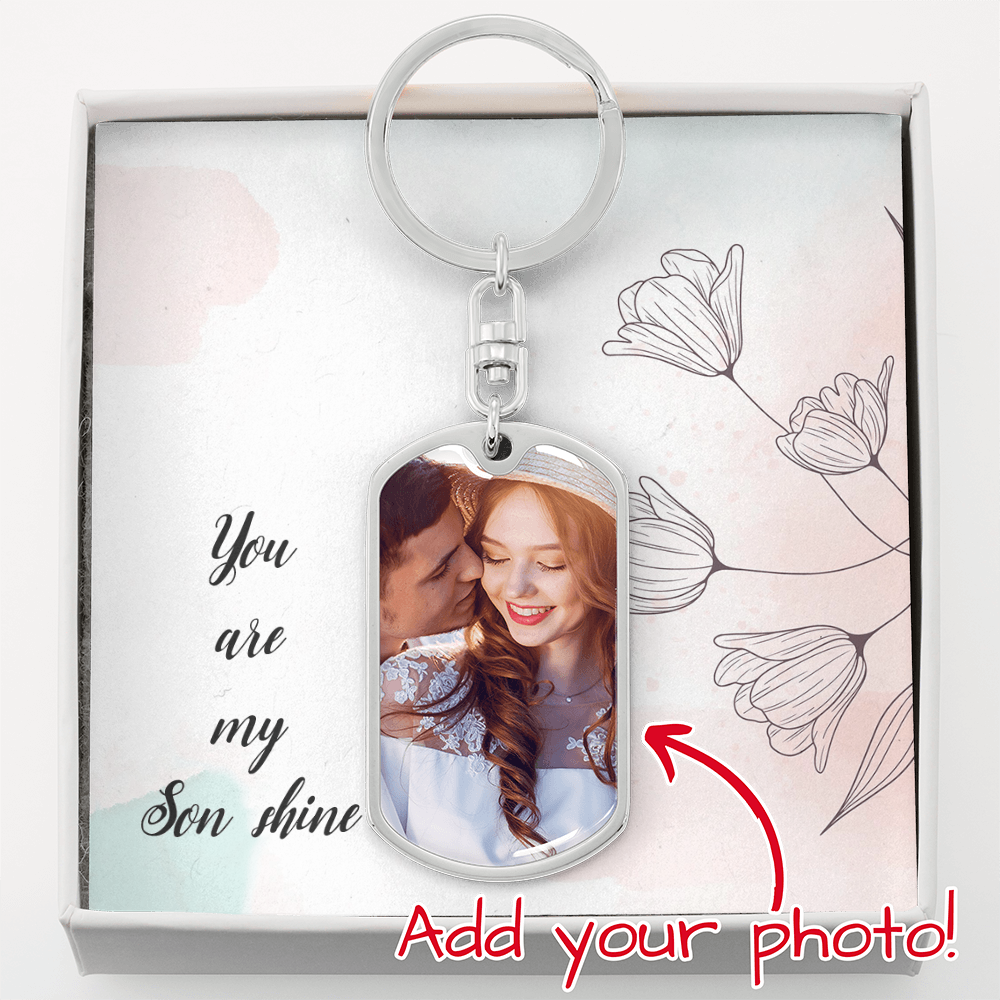 Buyer Upload Graphic Dog Tag Keychain