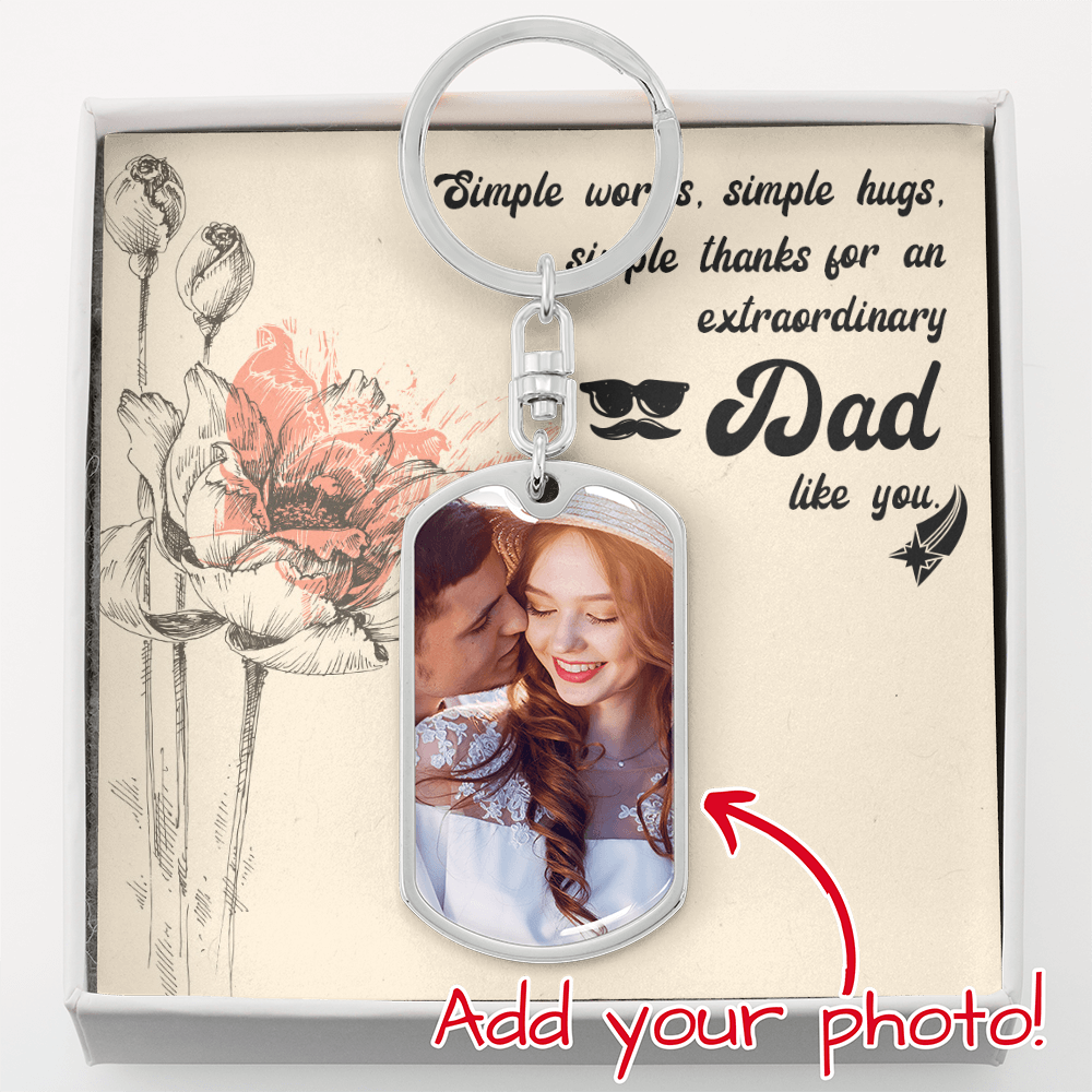Buyer Upload Graphic Dog Tag Keychain