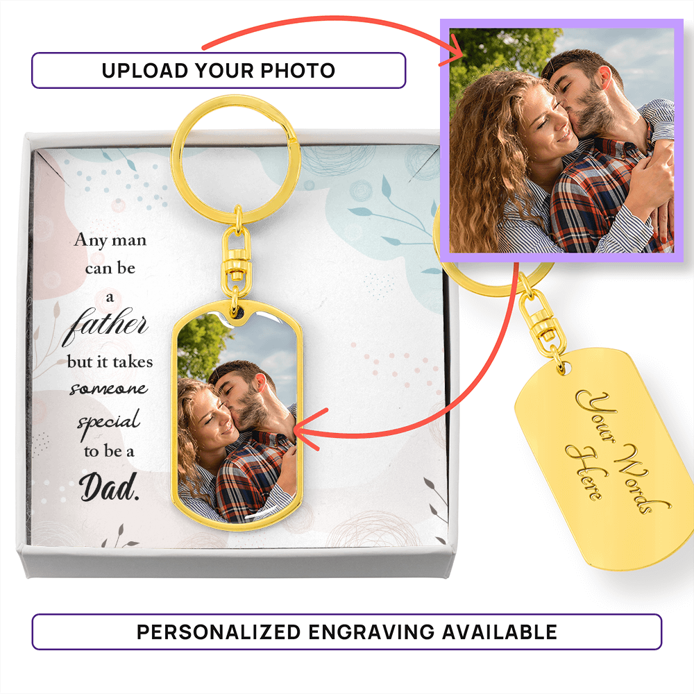 Buyer Upload Graphic Dog Tag Keychain