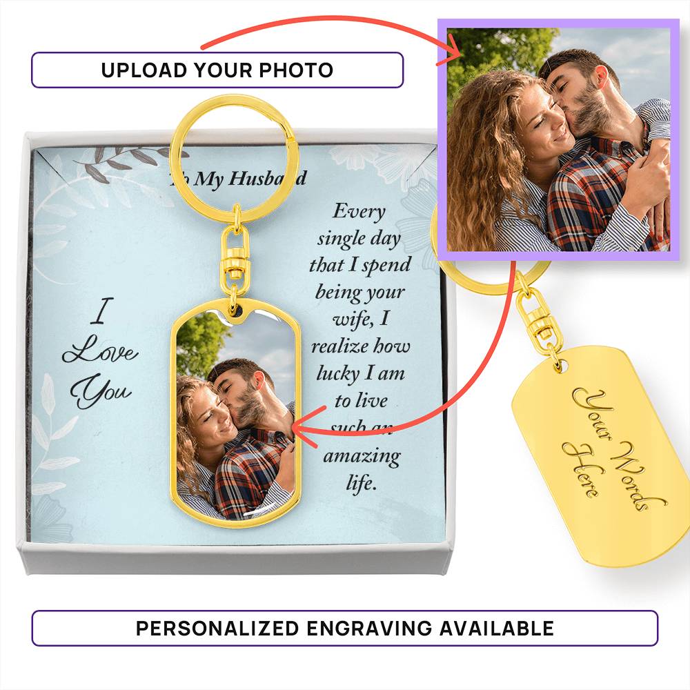 Buyer Upload Graphic Dog Tag Keychain