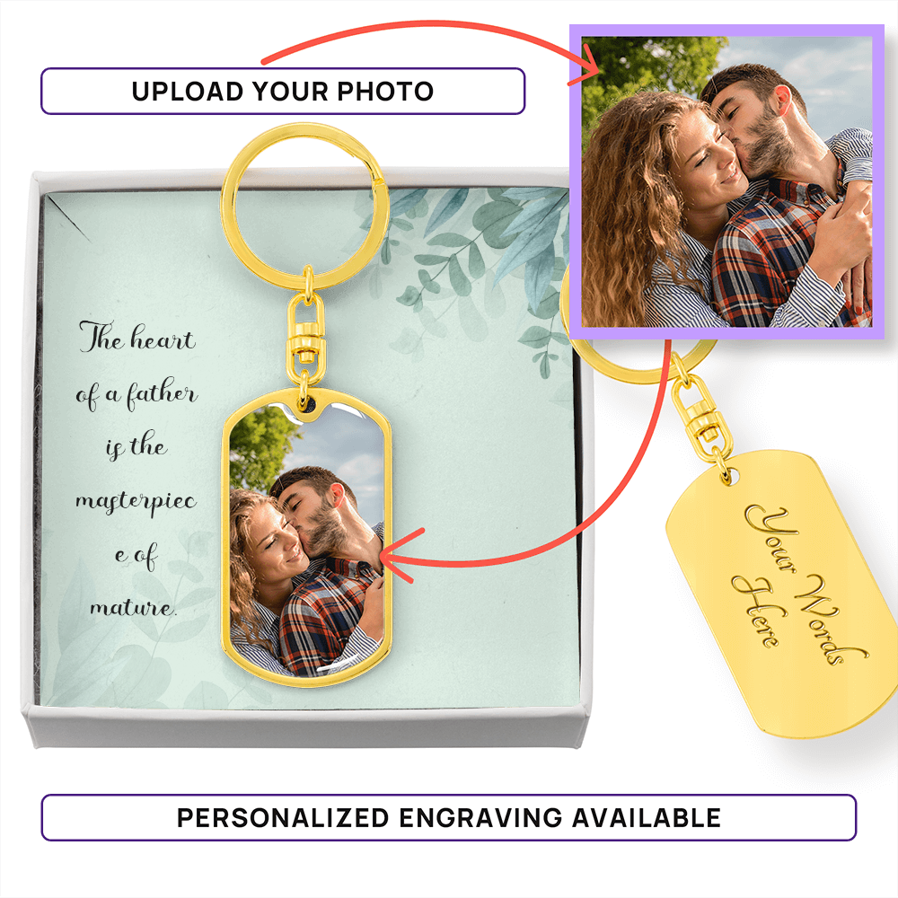 Buyer Upload Graphic Dog Tag Keychain