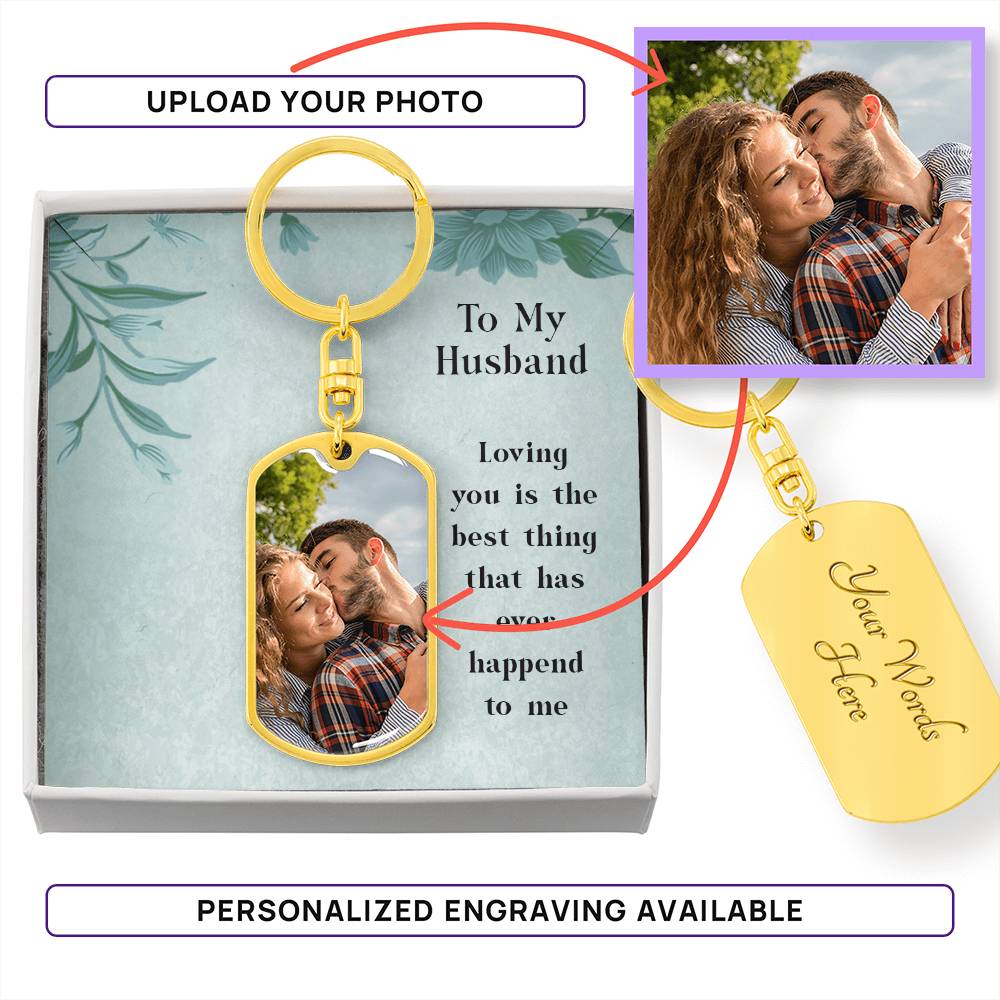 Buyer Upload Graphic Dog Tag Keychain