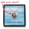 Our First Christmas – Photo Heart Necklace