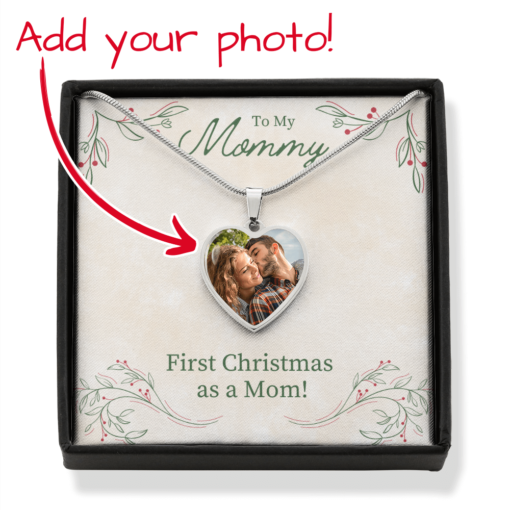 Mum’s First Christmas – Photo Heart Necklace